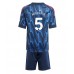 Arsenal Piero Hincapie #5 Bortedraktsett Barn 2025-26 Korte ermer (+ Korte bukser)
